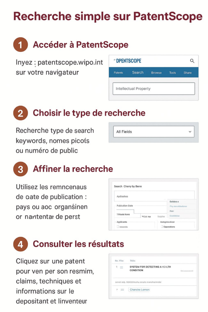Recherche de Brevet simple sur Patentscope image